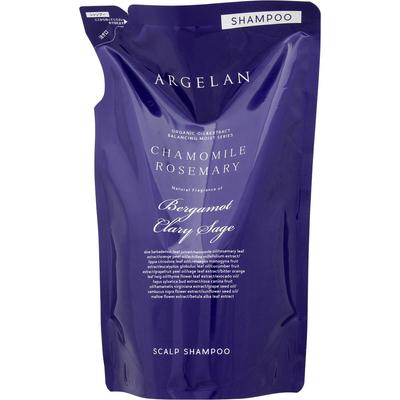 Algeran Argellan Champú Orgánico para Cuero Cabelludo de Manzanilla Extracción a Baja Temperatura Recarga 400ml Champú/acondicionador de Recarga (prima) Después de exhaustivo