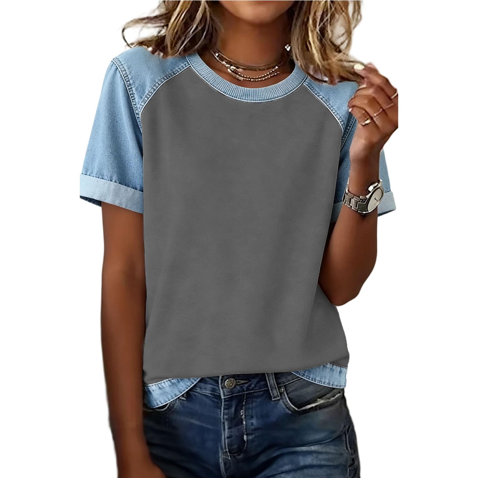 Модный повседневный женский однотонный топ L