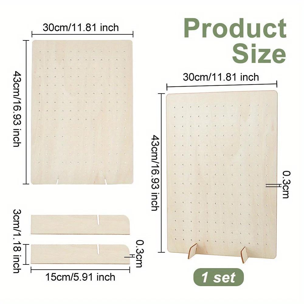 

2026 Latest Models Wooden Vertical Earring Display Stand Portable Wooden Pegboard Display Stand for Craft Fairs, Necklaces Sales