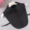 Linbaiway 18 Styles Female Chiffon Fake Collar for Women Blouse Shirt False Collar Ladies Lapel Detachable Collar Female Decor