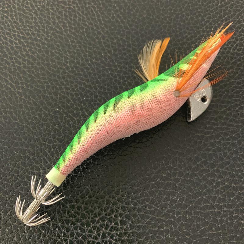 High-Grade Wooden Shrimp Squid Hook Lure 3.5# 23g - Sea Fishing Bait Tackle