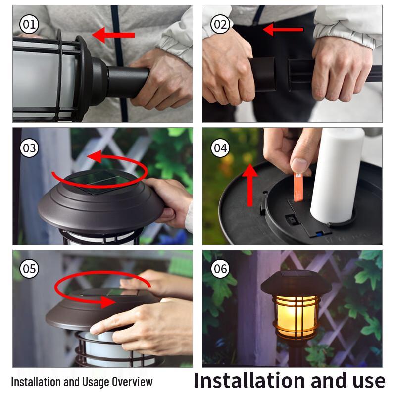 Nufeng Outdoor Solar Flame Lawn Light