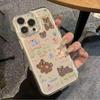 Animal Little Bear Collection for iPhone 17 Pro Max - Transparent Cartoon Case, Cute and New for Models 14, 15, 16, XS, 13 Pro.