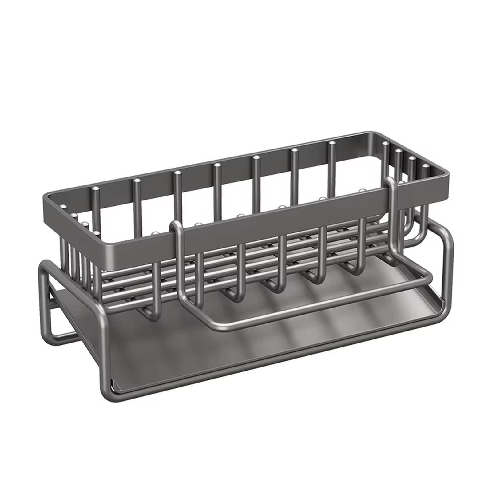 

Stainless Steel Kitchen Sink Caddy, Sponge Dish Cloth Holder, Countertop Dish Soap Rack one size