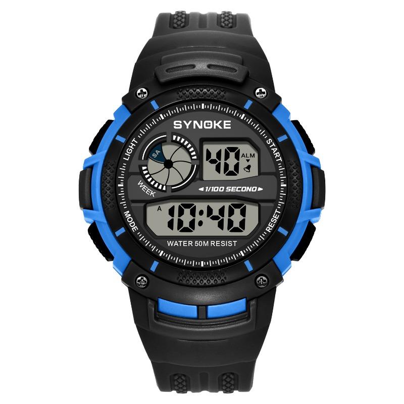 Top Brand New Men's Multi-functional Waterproof Electronic Watch for Students Fashion Sports Shock-resistant Drop-resistant Fashionable Wristwatch