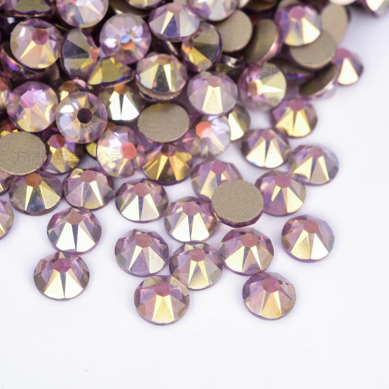 16 Cut Sides Eight Big And Eight Small Imitation Austrian Flat Bottom Drill Nail Drill Ab Color Diy Mobile Phone Case Glass Accessories Rhinestone