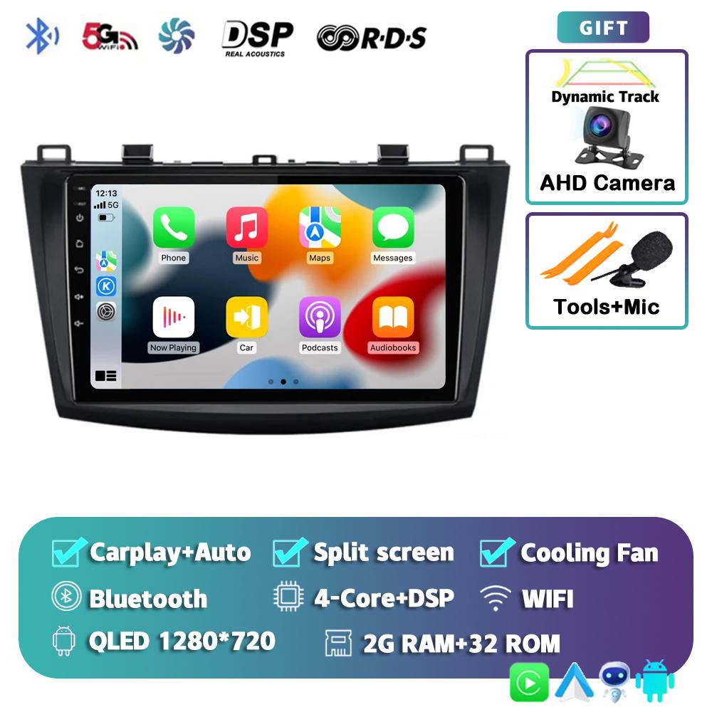 Android 14 Carplay Auto Wifi + 4G Auto Radio DSP Für Mazda 3 2010 2011 2012 2013 Multimedia Video Player GPS 2din Kopf Einheit Stereo
