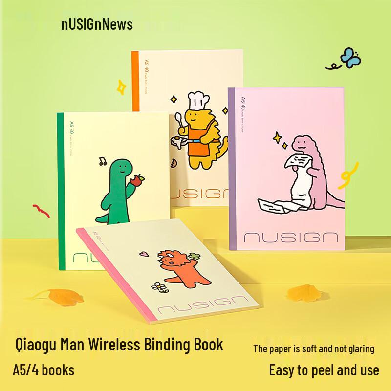 NUSIGN Softcover Wireless Bound Notebook A5