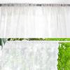 White Lace Curtain Living Room Decorative Curtain Door Window Cabinet Curtains Bedroom Floating Tulle Sheer Window Shade