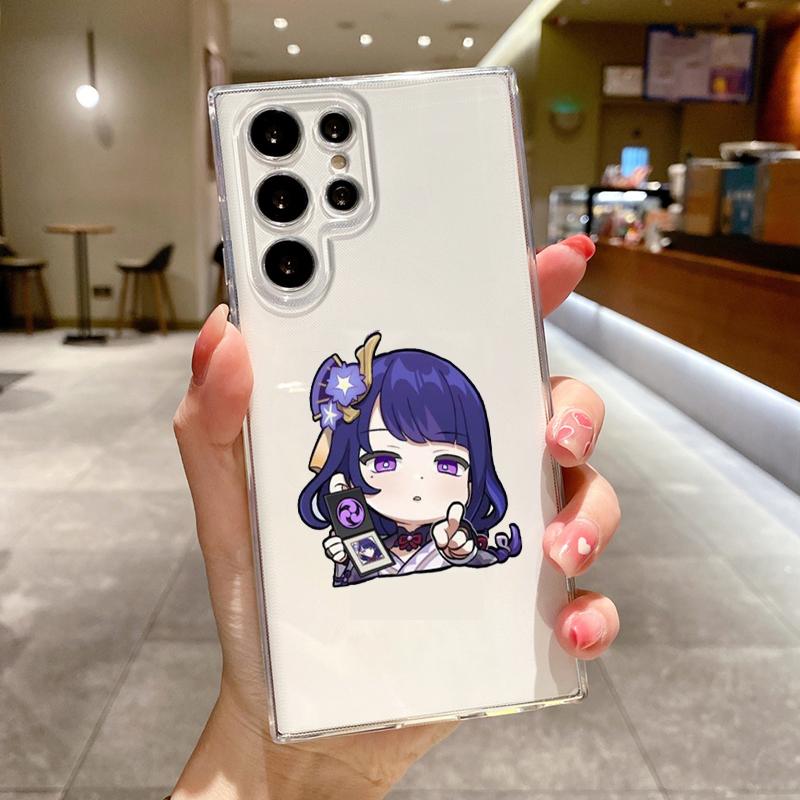 Kawaii Cartoon Genshin Impact Handyhülle Für Samsung Galaxy S26 S25 S24 S23 S22 Ultra S20 S21 FE 5G Plus Weiche Klare Hülle