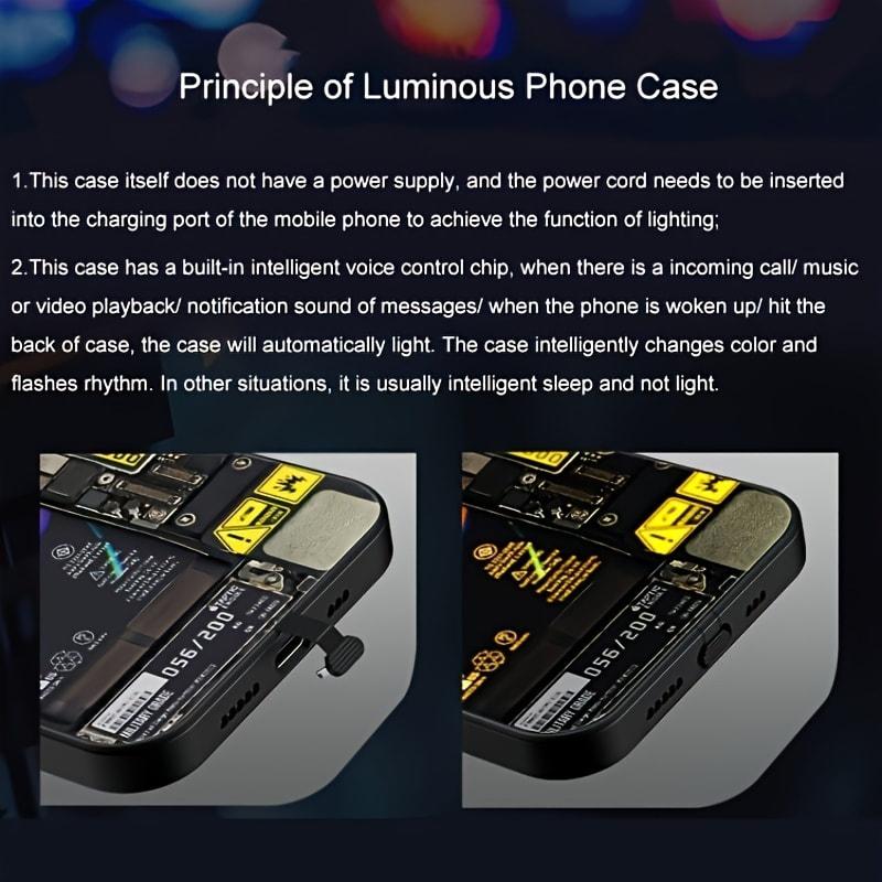 Custodia per Telefono Luminosa Circuito Stampato Cool Per Xiaomi 15T 14T 13T 12T Pro POCO F8 F7 Ultra X7 X8 Pro Vetro LED Flash Coperture Funda