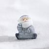 Resin Christmas Figurines Accessories Cartoon Santa Statue Creative Miniature Santa Claus