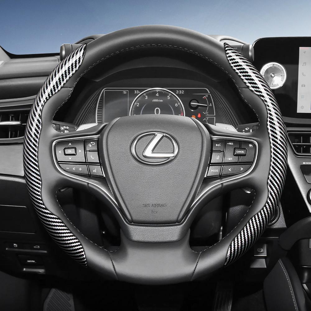 Alkalmas Lexus Szénszálas Textúrájú Kormánykerék Borítás Szegecselt Gyorskioldó Kialakítással, Tartós, Olyan Modellekhez, Mint az Rx Nx Es Gx Lbx Ux Is Rz