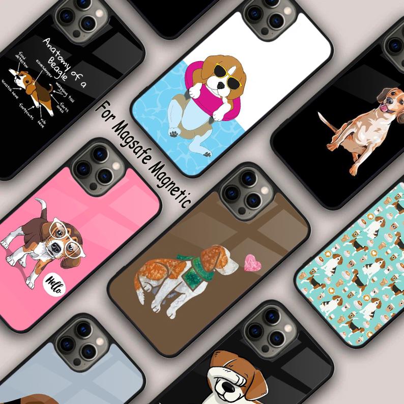 Beagle Dog Animal Magnetic Phone Case For APPLE iPhone 17 Air 16 14 13 12 Pro Max 15 Plus Wireless Charge With MagSafe Cover