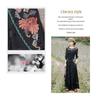 Women's Ethnic Style Embroidered Wide-Leg Pants - Casual Retro Long Trousers
