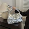 Women Space Designer Shoulder Bag Winter Down Padded Quilted Large Capacity Handbag Shopper Tote Bag