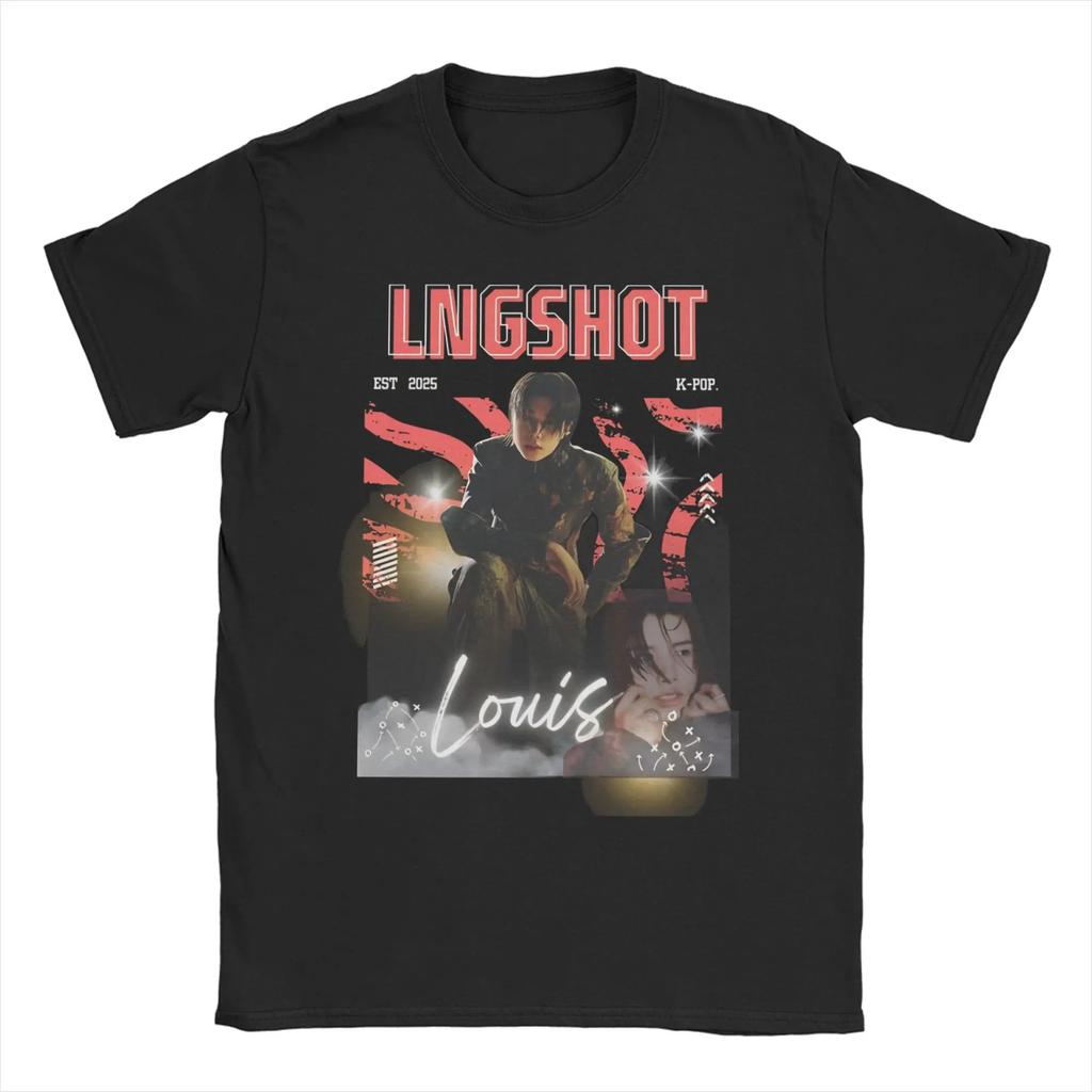 2026 Lngshot Ohyul Rising Gruppo K-Pop Hip-Hop Magliette Kpop per Uomo Donna Cotone Magliette a Manica Corta Abbigliamento Estivo