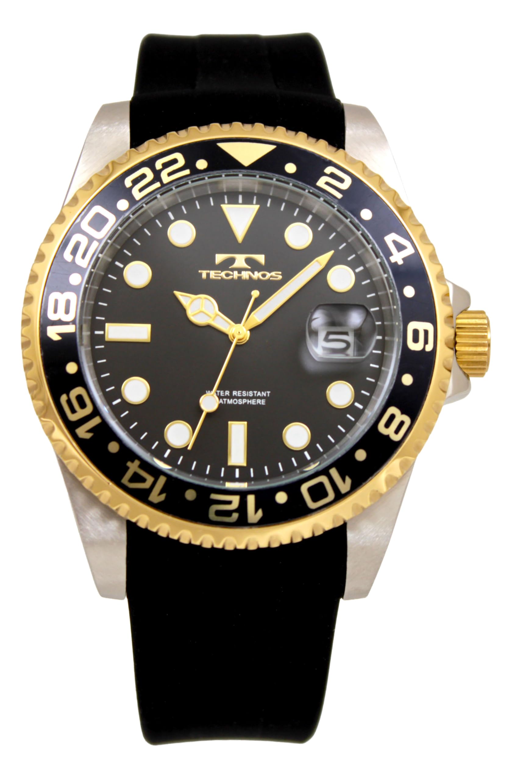 

Technos T6C28GB Date 100th Anniversary Black Men s Watch, Model, чорний