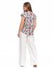 Women's Blouse, Short Sleeve, Patterned, Elegant, MORAJ XL PATT 1