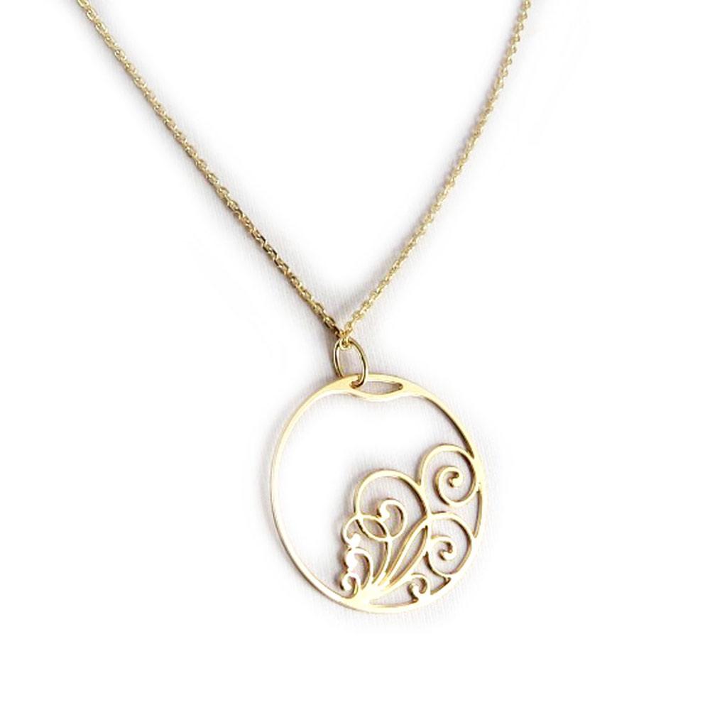 Altesse [L0364] - Gold Plated Necklace 'Choreography'