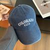 Embroidered Colcrado Letter Wide Brim Baseball Cap For Women Protection Sun