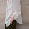 Women's Lightweight Pure Linen Long Sleeve Cardigan Shirt - Minimalist, Solid Color, Loose Fit, Summer Lapel Style