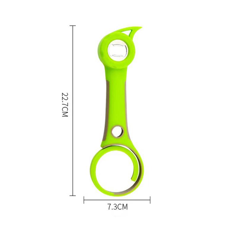 Six In One Bottle Opener, Multifunctional Stainless Steel Beer Cap Opener, Bottle Cap Screw, Household Can Opener, Kitchen Tool