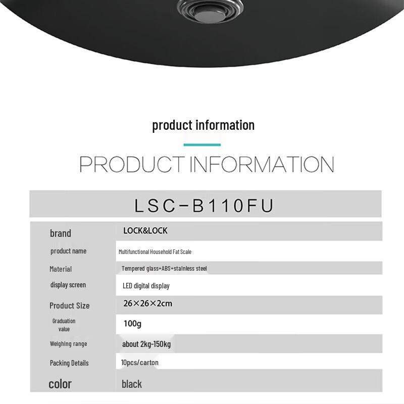 LOCK&LOCK Smart Bluetooth Body Fat Scale