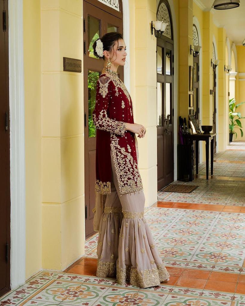 Indian Bollywood Party Wear Sharara Salwar Suit Women Bollywood Faux Georgette Salwar Kameez