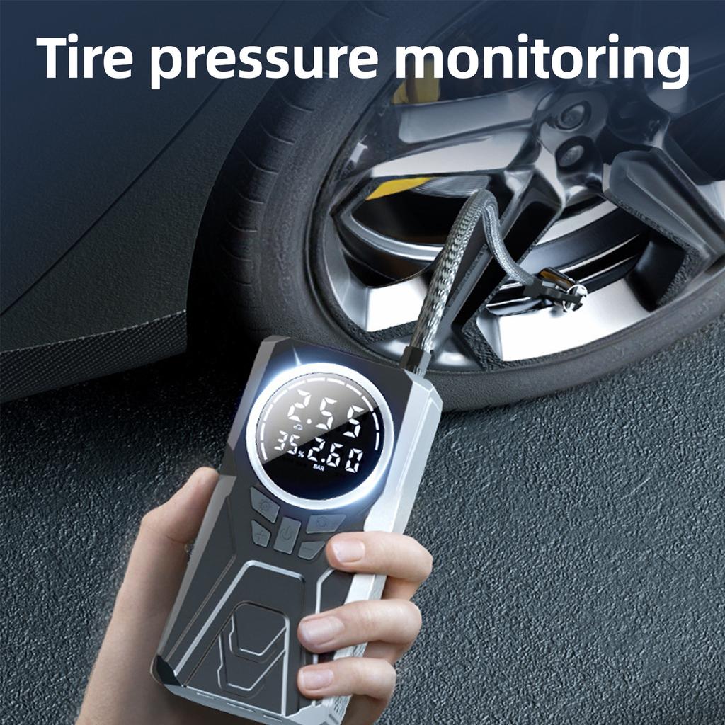 Car Jump Starter Portable Car Tire Inflator Portable Air Compressor Cordless Air Pump with