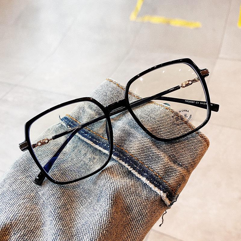 Trendy Korean Anti-Blue Light Matte Square Glasses for Women - Prescription-Compatible