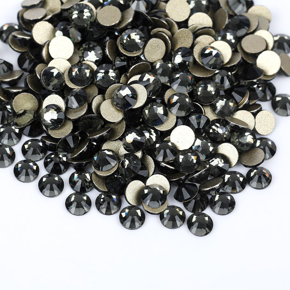 Weichen, Gold Bottom Mixed Glass Flat Bottom Diamond Nail Drill, Decorative Mobile Phone Case Diy Nail Accessories Rhinestone Jewelry