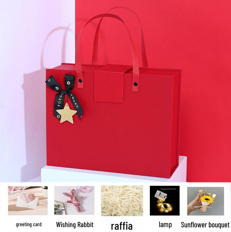 Handheld Cartoon Scarf Gift Box - Flip-top, Large Empty Packaging for a Ceremonial Touch