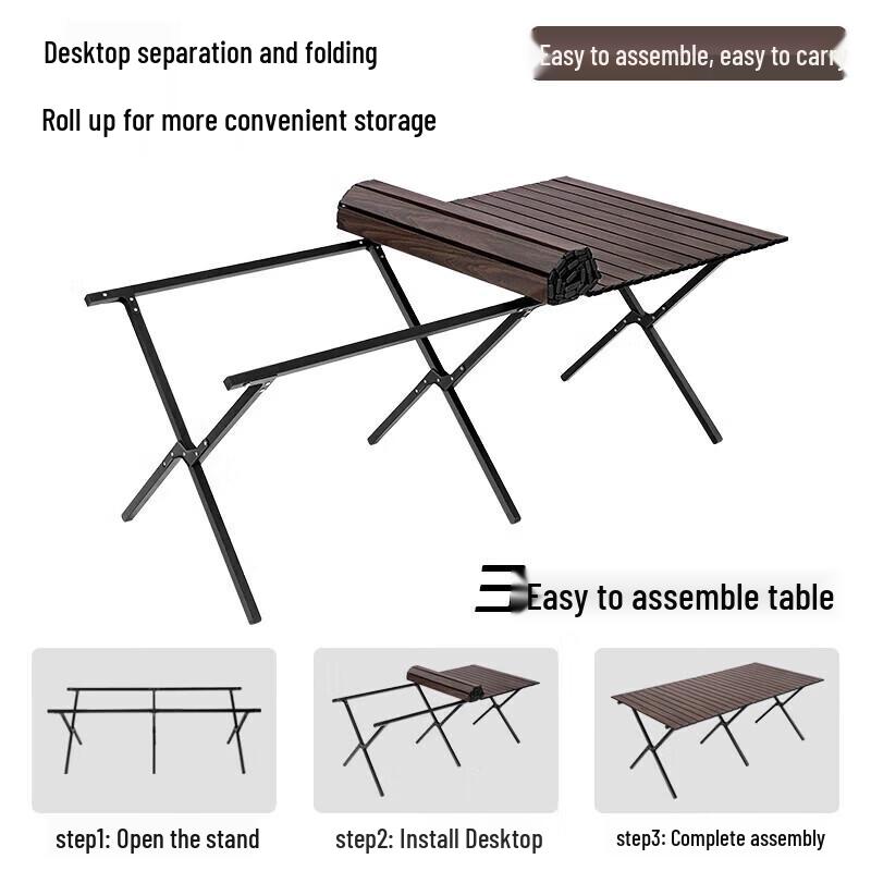 SERIES CLEAR Outdoor Folding Roll-up Picnic Table