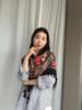 Vintage Print Cotton Headscarf for Women - Ethnic Style Spring/Summer Wrap, Shawl, Triangle, 90cm Square