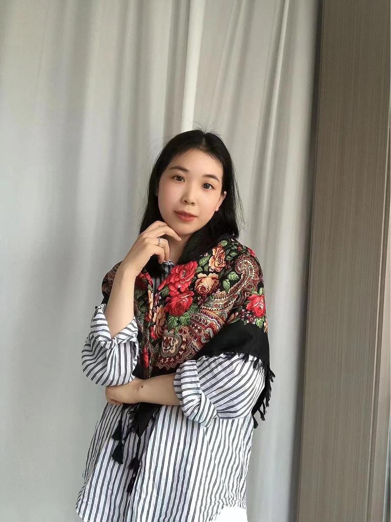Vintage Print Cotton Headscarf for Women - Ethnic Style Spring/Summer Wrap, Shawl, Triangle, 90cm Square
