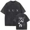 Harajuku Vintage Kleidung Vintage Gewaschen Rosalia Lux Tour 2025 T-Shirt Harajuku Ästhetik Übergroße T-Shirts Unisex Tägliche Kleidung Cooles Oberteil