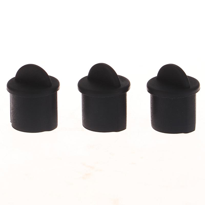 Uxcell 10pcs Silicone BNC Anti-Dust Stopper Cap Cover for Female Jack Black Inside Install Dia 9.5 Mm - 11 Mm