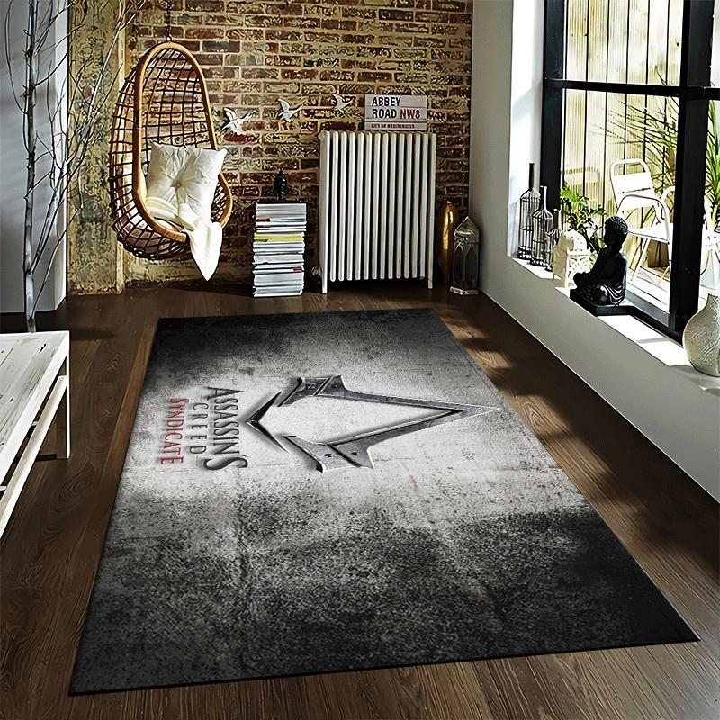 Assassin's Creed Inspired Rug with Iconic Logo Design Suitable for Use As an Anti-slip Game Mat for Living Room and Bedroom Sofas