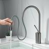 TLXT Water Drop Gold Pull-Out Hot & Cold Washbasin Faucet
