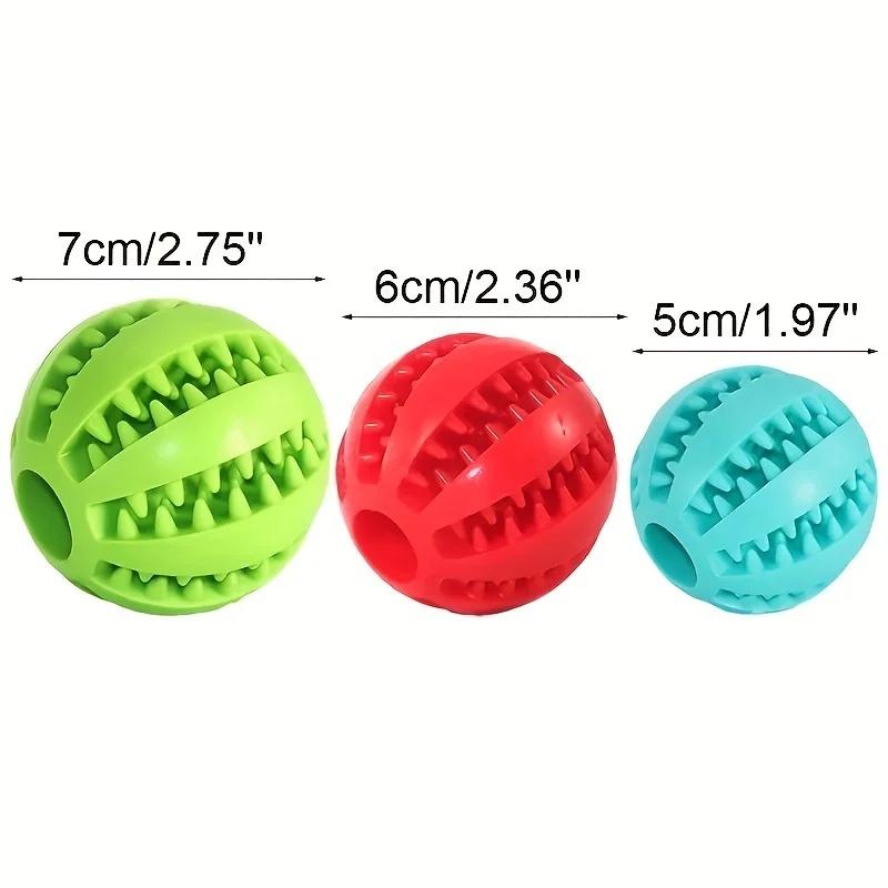 Dog Toy Ball Dog Food-Leaking Toy Rubber Chew Toys Treat-Dispensing Ball Tooth Cleaning Toy Dog Molar Toy Pet Interactive Toy