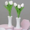 Tulip Night Light Battery Powered Soft LED Tulip Night Lamp for Bedroom Desk Living Room Romantic Decoration Energy Saving Bedside Lamp Ambient Light