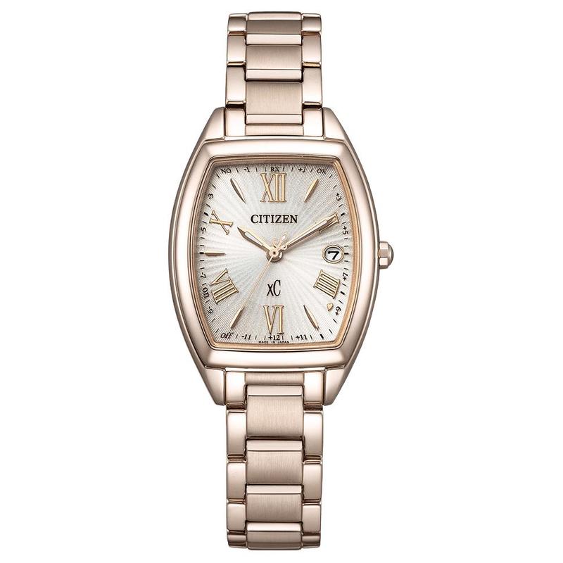 

CITIZEN xC series 50 meters waterproof date display perpetual calendar world time solar Quartz Steel Strap 36.7*26mm women s watch white di ES9395-53A синій