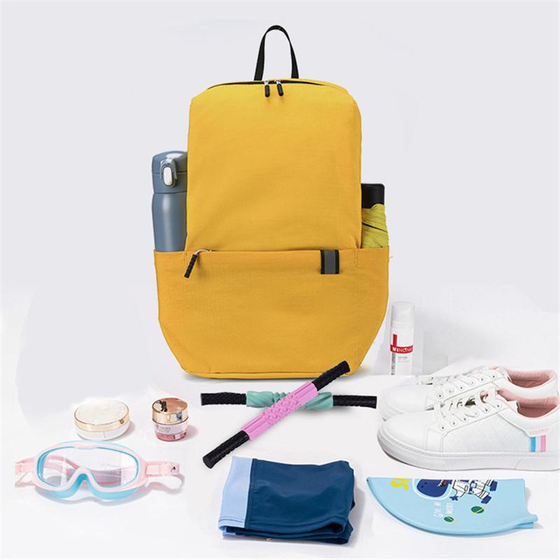 Portable Colorful Backpack Casual Simple Fashion Student Schoolbag Outdoor Night Reflection Travel Sport Bag