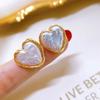 Vintage Winding Love Baroque Natural Freshwater Pearl Stud Earrings Women's Hand-woven S911 Silver Needle Niche Earrings