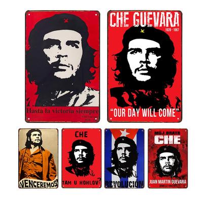 Kommunismus Che Guevara Vintage-Poster Metallschild Retro-Industrie-Dekor Bar Pub Club Männerhöhle Wanddekoration 30 x 20 cm