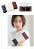Long Wallet Tricolor Zipper Thin Gusset Faux Leather [Cleria] Women's L-shaped [CL-17010] (Royal Marine)