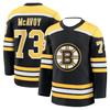 Maglia da Hockey - Nera con Accenti Giallo/Bianchi "McAvoy 73" Logo Classico "B" Strato Base Confortevole per Autunno e Inverno