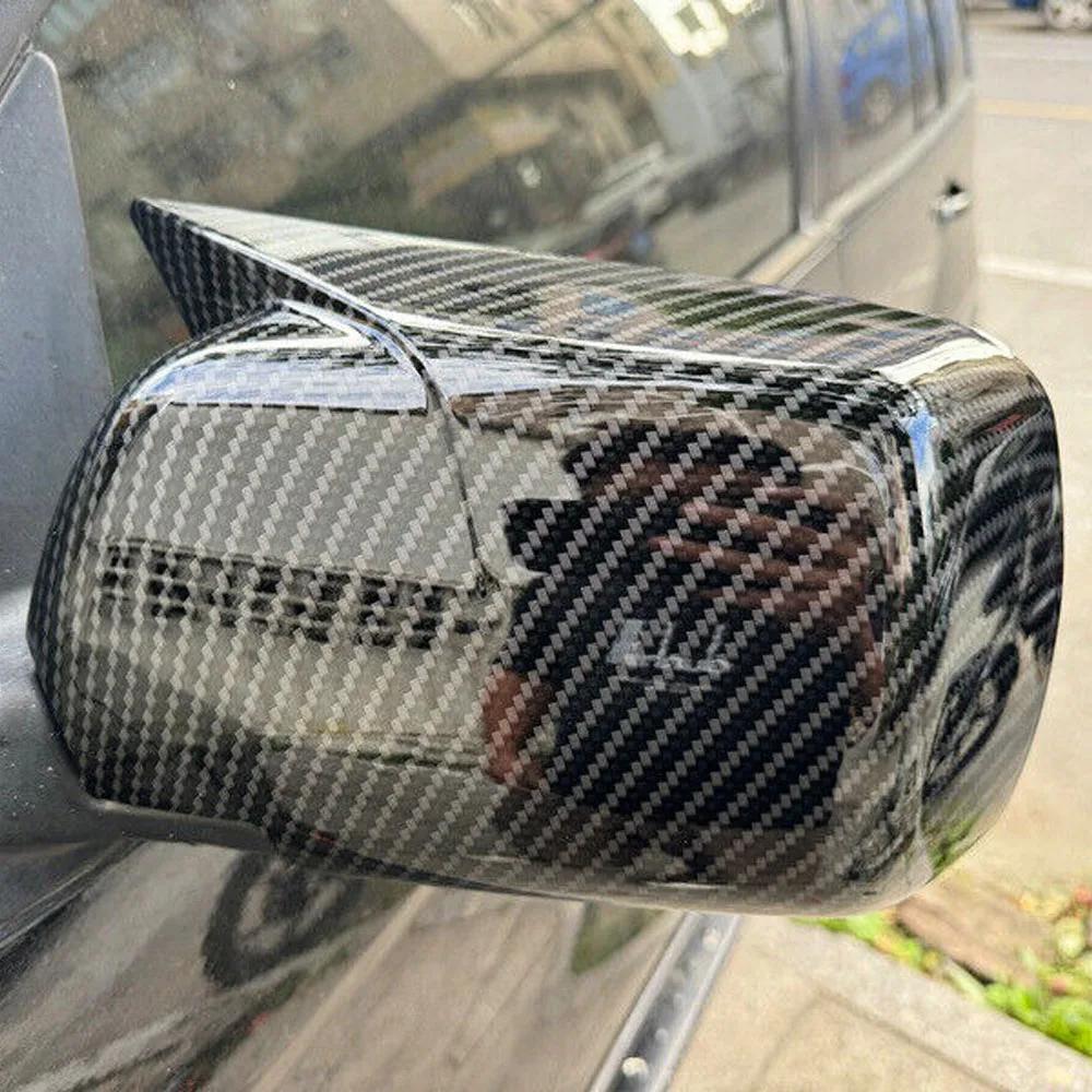 For BMW X5 E53 1999-2006 Car Sticker Rearview Side Mirror Cover Wing Cap Exterior Door Rear View Case Trim Carbon Fiber Look ABS