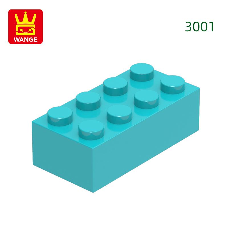 Non-Toxic 40Pcs/Lot 3001 2X4 High 8-Hole Building Block Moc Colorful Parts Compatible With Brick Diy Children Toy Assembly Gift Box